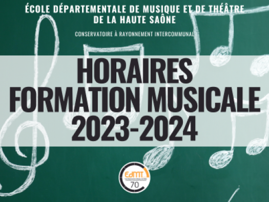 Planning formation musicale 2023-2024